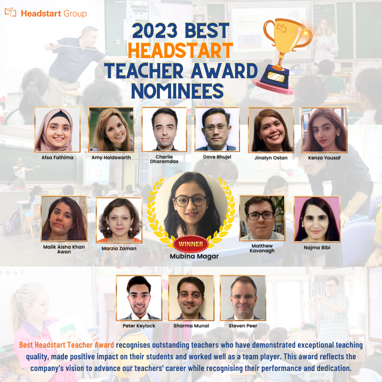 2023 Best Headstart Teacher Award
